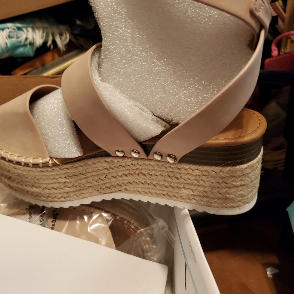 Vegan Leather Platform Sandals